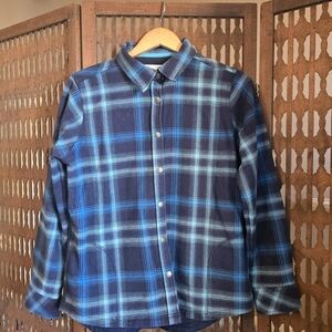 Women's Orvis Blue Plaid Shacket Size L